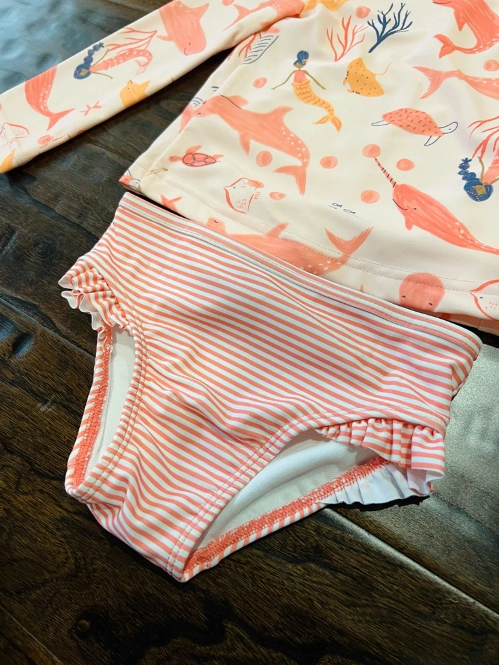 Carter's Coral Sea Two-Piece Swim Set - Pink/Peach